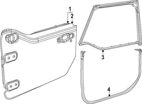 Door & Components for 2022 Jeep Gladiator #2