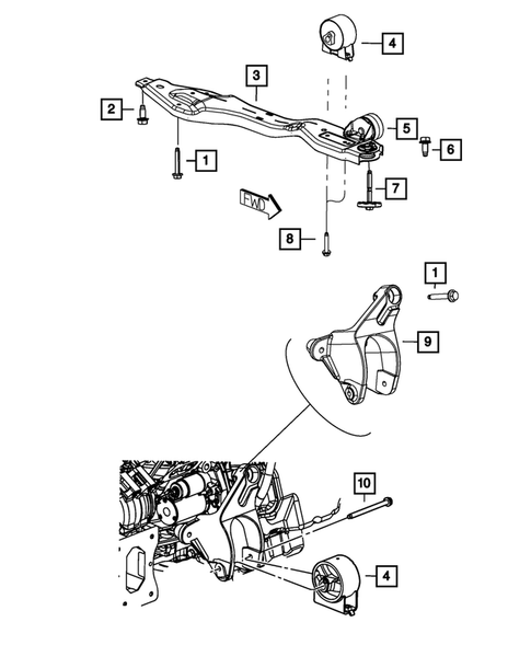 Engine Mounting for 2015 Chrysler Town & Country #2