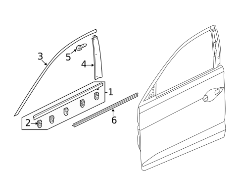 Exterior Trim - Front Door for 2022 Acura ILX #0
