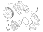 6M121678H - Belts &amp; Cooling: Engine Coolant Thermostat Kit for Audi Image
