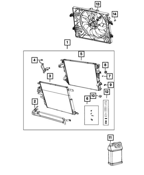 Radiator and Related Parts; Charge Air Cooler for 2024 Ram 1500 #1