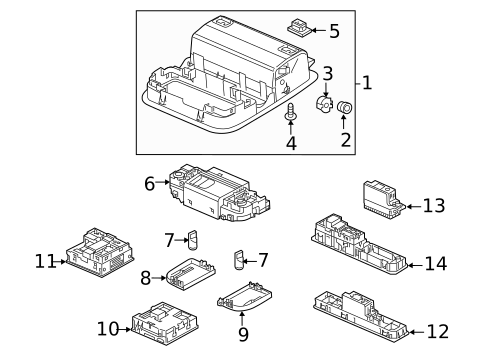 Overhead Console for 2021 Honda Accord #0