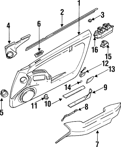 Interior Trim - Door for 1992 Subaru SVX #0