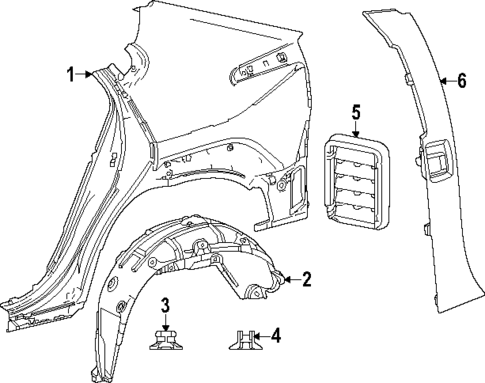 Quarter Panel & Components for 2024 Subaru Solterra #0