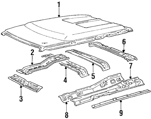 Roof & Components for 1990 Dodge Colt #0