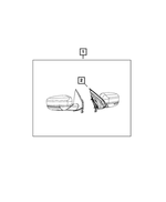 1TA131L4AH - Mopar Accessories - Component Parts: Outside Rearview Mirror, Left for Mopar Image