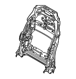 52107410472 - Body: Seat Back Frame for BMW: 530e, 530e xDrive, 530i, 530i xDrive, 540d xDrive, 540i, 540i xDrive, 640i xDrive Gran Turismo, 740e xDrive, 740i, 740i xDrive, 745e xDrive, 750i, 750i xDrive, M5, M550i xDrive, M760i xDrive, X5, X6, X7, XM Image