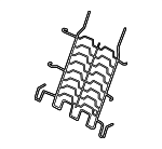 52107410476 - Body: Spring Pad for BMW: 530e, 530e xDrive, 530i, 530i xDrive, 540d xDrive, 540i, 540i xDrive, 640i xDrive Gran Turismo, 740e xDrive, 740i, 740i xDrive, 745e xDrive, 750i, 750i xDrive, iX, M5, M550i xDrive, M760i xDrive, X5, X6, X7, XM Image