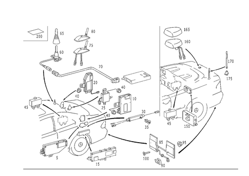 Antenna for 2003 Mercedes-Benz CLK430 #0