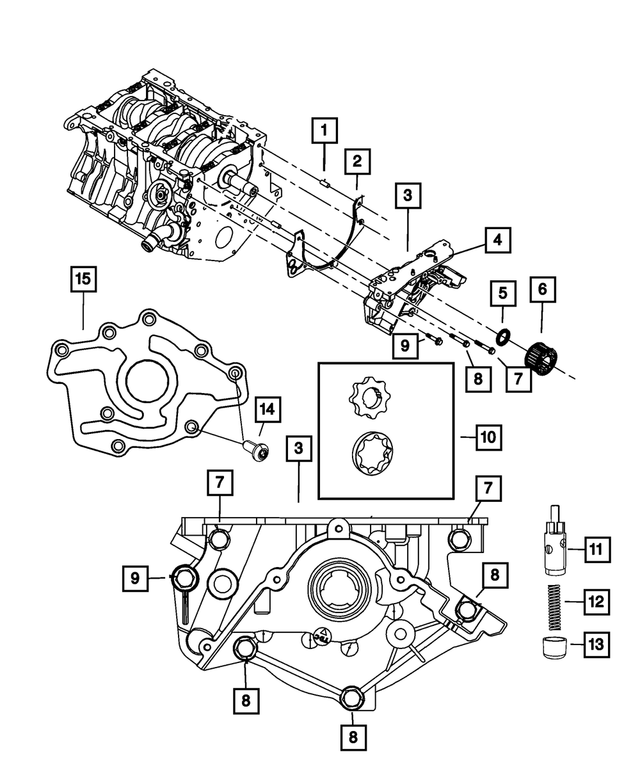 68194155AB - 4.0L Gas; Engine: Engine Oil Pump for Mopar Image