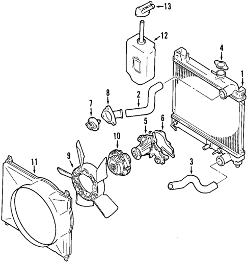 Radiator & Components for 2003 Suzuki Grand Vitara #1
