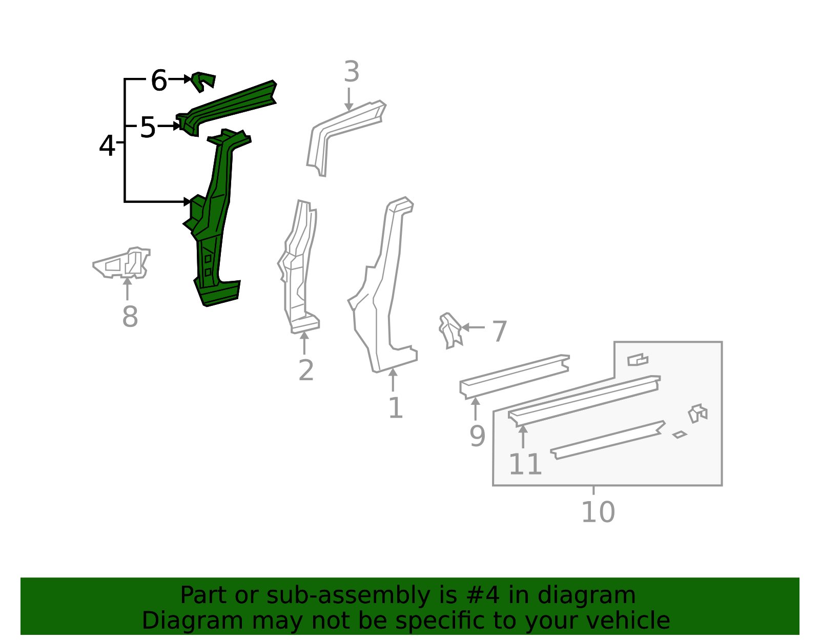 61013-35040 - High-Quality Body A-Pillar for 2007-2014 Toyota FJ ...