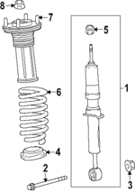 プロフ Genuine® 48510-80230 - Front Passenger Side Shock Absorber