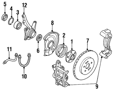 Front Brakes for 1994 Mitsubishi 3000GT #0