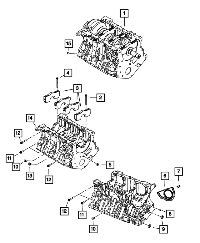 R8141870AB - 3.5L Gas; Engine: Short Block Engine for Mopar Image