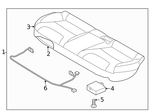 Rear Seat Components for 2023 Kia Niro #2