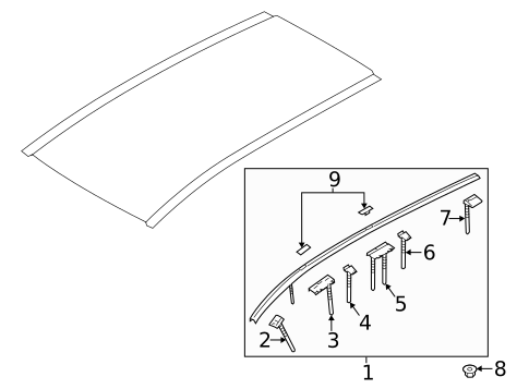 Exterior Trim - Roof for 2014 Mazda 5 #1