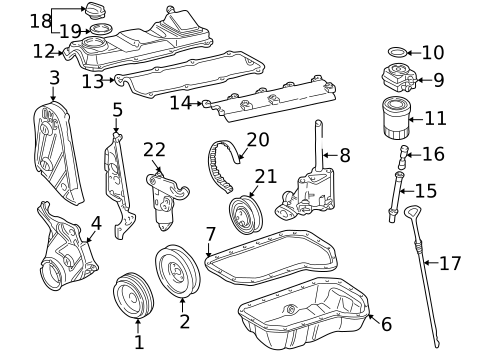 Engine Parts for 1999 Volkswagen Cabrio #1
