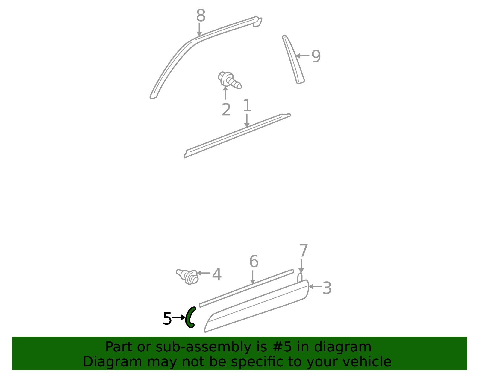 2001-2005 Toyota RAV4 Door Molding Seal 75787-42020 | MotorMotor