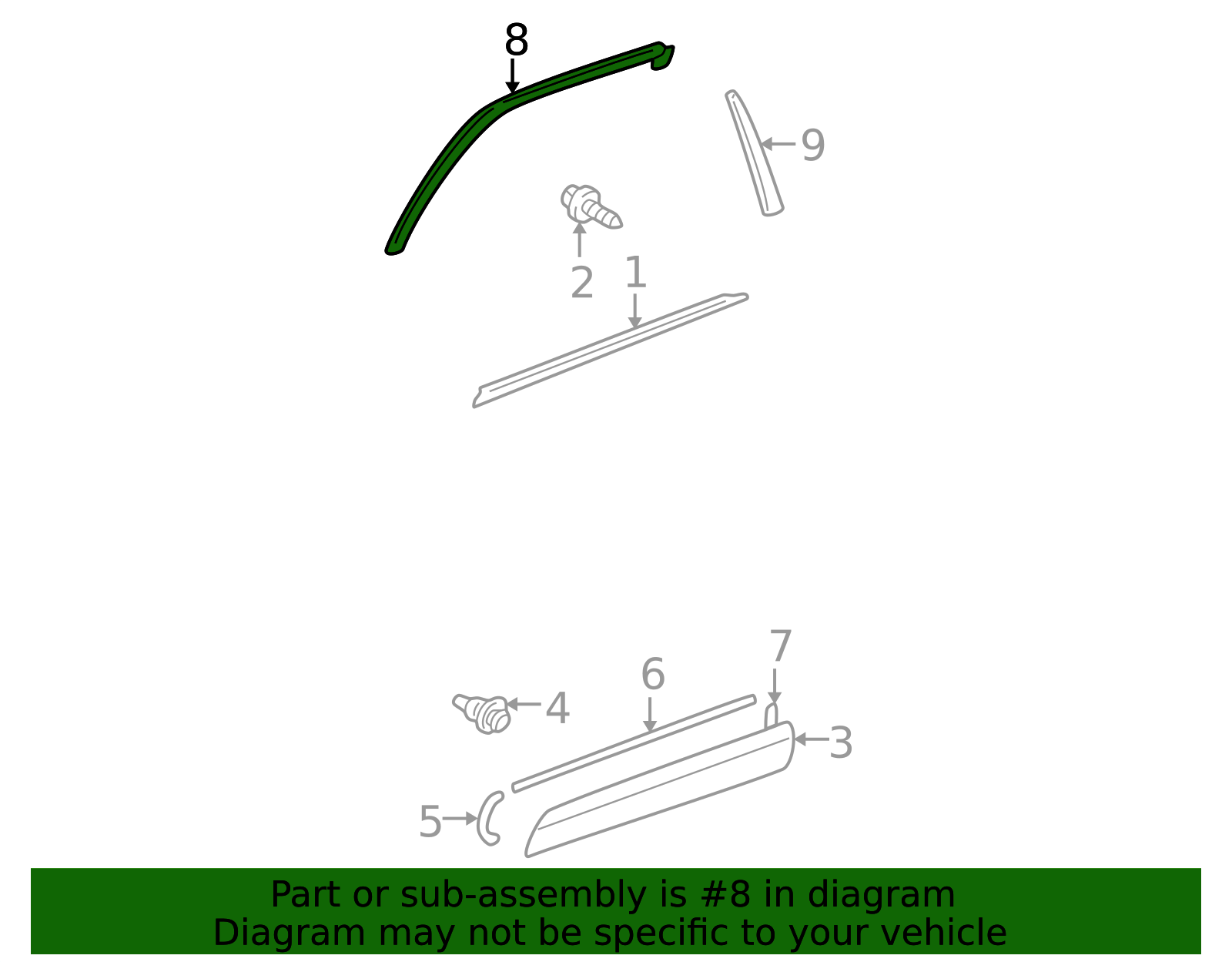 2001-2005 Toyota RAV4 Black Out Tape 75921-42020 | American Toyota Parts