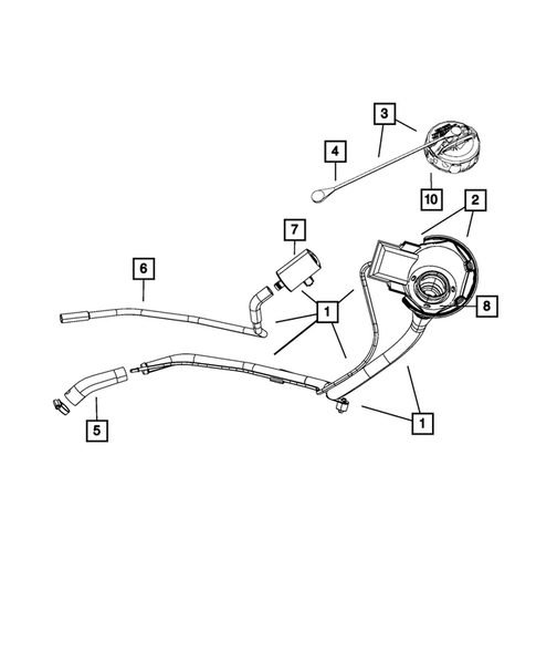 Fuel Tank Filler Tube for 2009 Dodge Durango #0