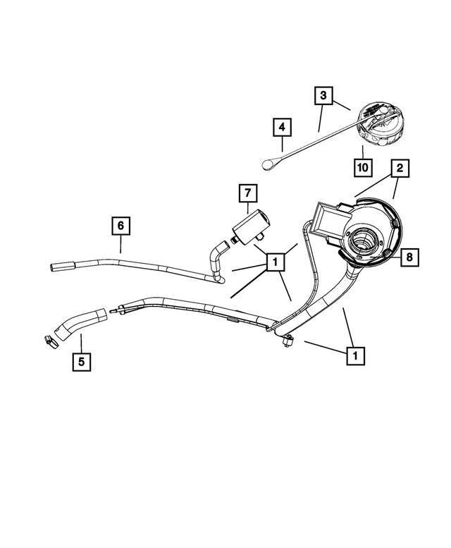 68146202AB - Fuel: Fuel Filler Tube for Mopar Image