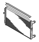 5WA121251H - Cooling System: Radiator for Volkswagen: Arteon, Golf, Golf Alltrack, Golf R, Golf SportWagen, GTI, Jetta, Tiguan Image