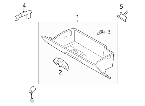 Glove Box for 2005 Mercury Montego #0