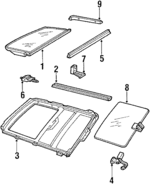 E25Y54502A82B - Body: Glass for Lincoln: Continental Image