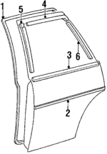 6787222100 - Body: Door Weather-strip for Toyota: Cressida Image