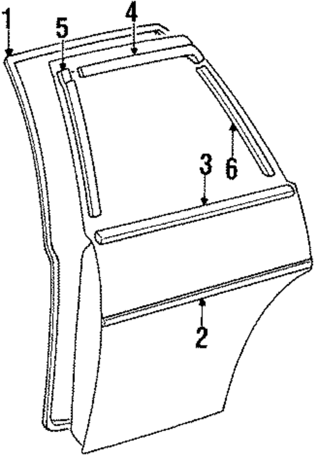 6787223010 - Body: Door Weather-strip for Toyota Image
