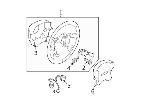 Steering Wheel & Trim for 2005 Subaru Outback #0