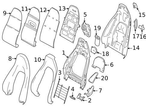 Front Seat Components for 2022 Porsche 718 Cayman #5