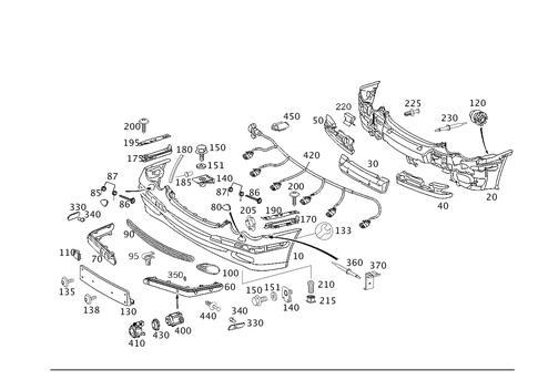 Front Bumper for 2001 Mercedes-Benz C240 #0