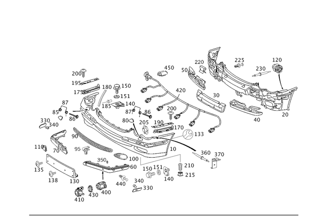 2038851925 - Attachment Parts: Trim for Mercedes-Benz: C230, C240, C280, C32 AMG, C320, C350 Image image