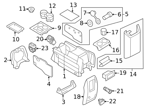 Floor Console for 2009 Lincoln Navigator #0