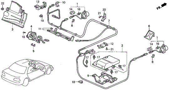 SRS Unit for 1992 Acura Vigor #0