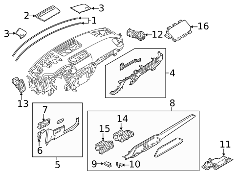 Instrument Panel Components for 2018 Mazda CX-9 #0