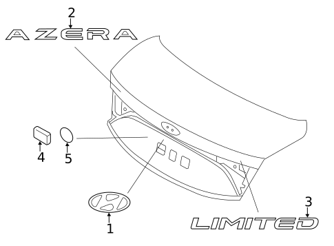 Exterior Trim - Trunk for 2015 Hyundai Azera #0