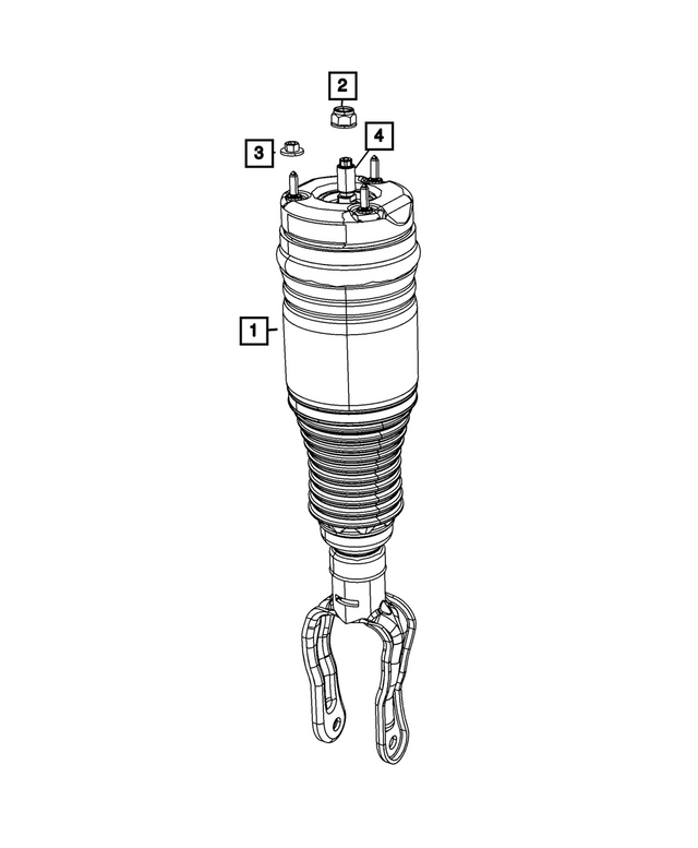 68080194AD - Front Suspension: Air Suspension Spring And Shock Assembly, Right Front for Mopar Image