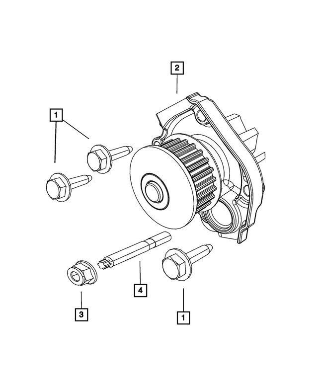 « 6106023AA – Cooling : Ecrou Et Rondelle pour Mopar Image »