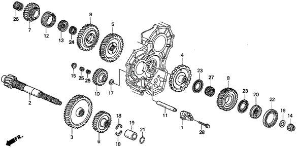 AT Countershaft (2) for 1997 Acura CL #0