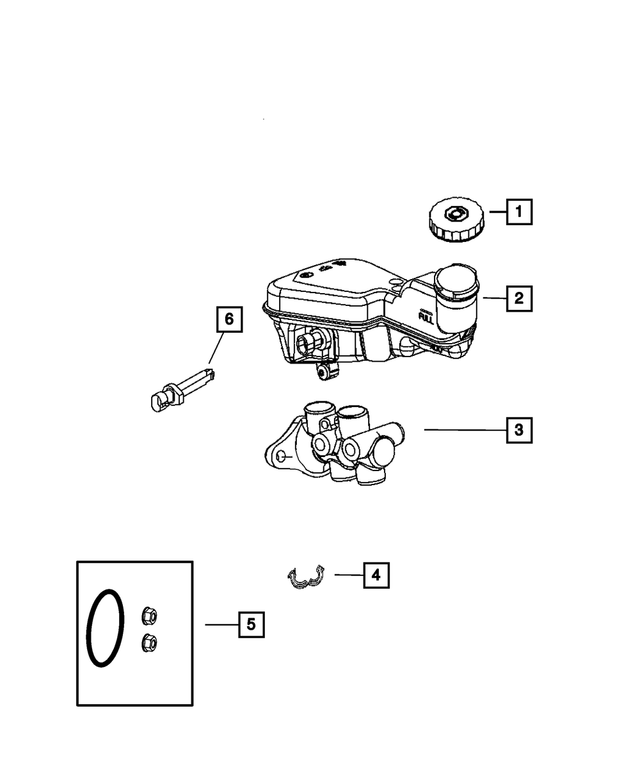 5175097AA - Brakes: Master Cylinder Nut And Seal Kit, Mounting for Mopar Image
