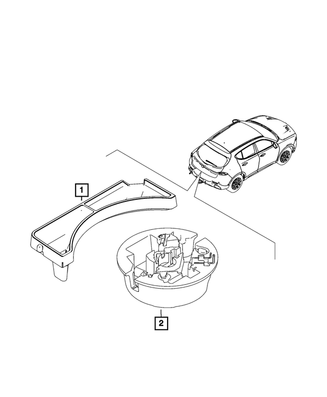 7MT66LXHAA - Interior Trim: Storage Bin, Right for Mopar Image