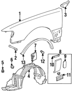 538023A700 - Body: Fender for Lexus Image