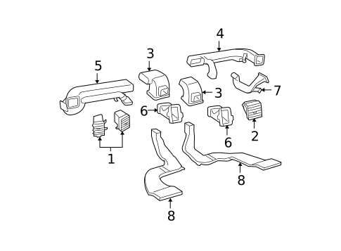 Ducts for 2010 Dodge Grand Caravan #0