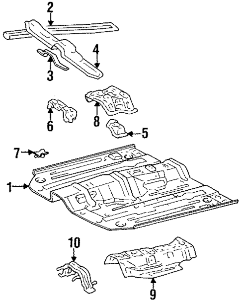 Floor & Rails for 1997 Toyota Tercel #0