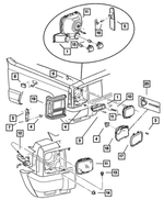 55055296AE - : Headlamp, Right for Jeep: Cherokee Image