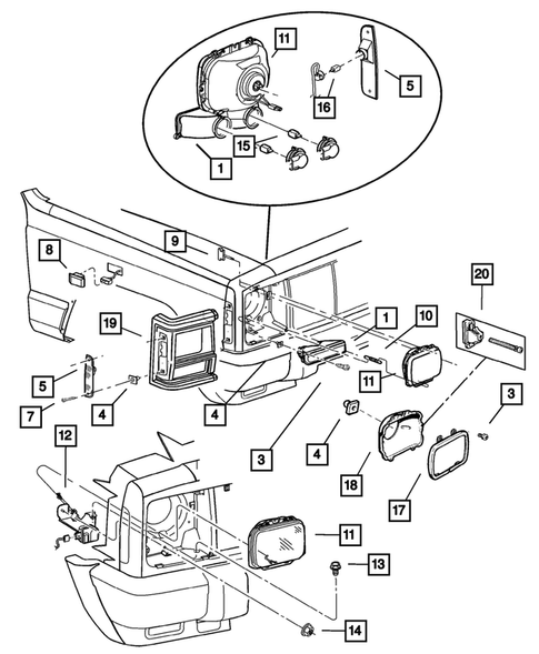 Lamps - Front, Rear and Courtesy for 2001 Jeep Cherokee #0