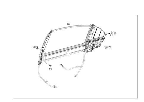 Roller Blind Slide Window for 2015 Mercedes-Benz S65 AMG #0